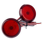 2x Red Lens 12V LED Bumper Reflector Light for Nissan Juke Toyota Corolla