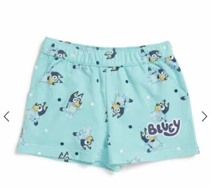 Bluey Blue Print Beach Shorts Size 4 5 6 7 8 FREE POST - Picture 1 of 1