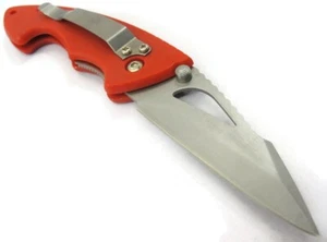Red Stainless Steel Lock Back Folding Pocket Knife - Picture 1 of 11