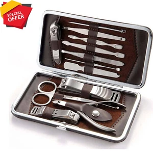 12pcs Nail Care Kit Cutter Set Clippers Manicure Pedicure Cuticle Tool Gift Set - Picture 1 of 9