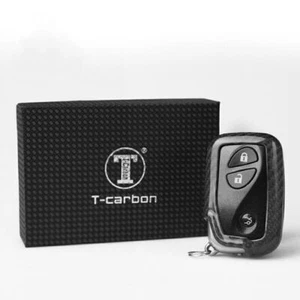 For LEXUS GS350 IS350 2014-2017 Remote Key Case Fob Cover Carbon Fiber LZA BLK - Picture 1 of 10