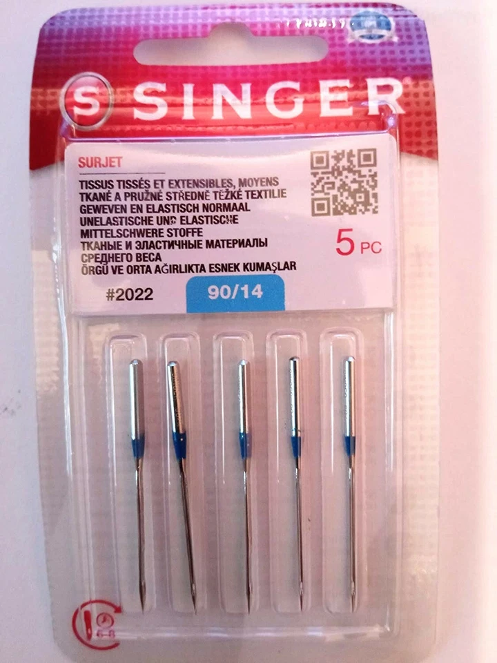 Singer Nadeln 2022 für Overlockmaschine UltraLock 14SH, Größe 90/14, 5 Stück  - Bild 1 von 1
