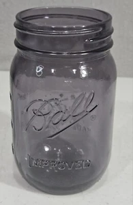 Purple Improved Ball Mason Pint Jar 100 Years of Heritage   Made In USA - Picture 1 of 6