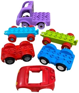 Lego Duplo - Lot Of (7) Car Train Base 2x6 Car Body Doc McStuffin - Picture 1 of 7