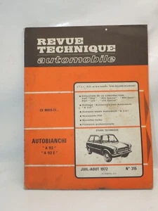 AUTOBIANCHI A112 (FIAT 850 125 Neckar Adria) - Revue Technique Automobile 315 - Bild 1 von 4