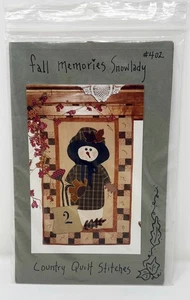 County Quilt Stitches Fall Memories Snowlady #402 1998 Wall Hanging Pattern - Picture 1 of 3