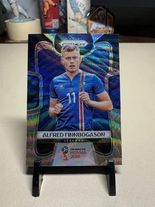 2018 Alfred Finnbogason Panini World Cup Prizm Black & Gold Wave Iceland - Picture 1 of 2