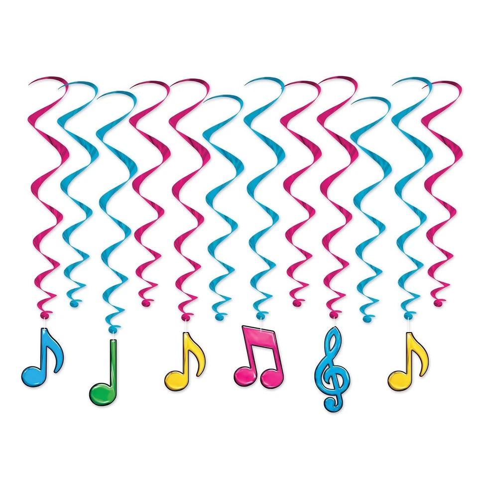 Beistle Musical Note Whirls - Music | Party Supply | Decoration - Image 1 of 1