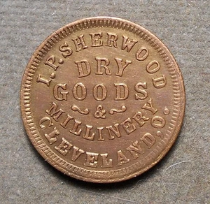 Cleveland OH 175M-1a, I.P. Sherwood, R-4, Kupfer, 19mm, AU, alte Reinigung - Bild 1 von 2