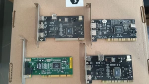 scheda PCI/ ADD-ON lotto 4 pezzi 2 FIREWIRE/1 USB / 1 LAN - Zdjęcie 1 z 19