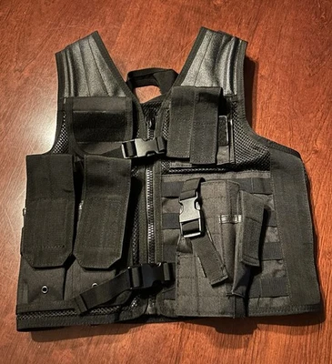 Colete tático ROTHCO QUICK DRAW PRETO ajustável em excelente estado usado - Imagem 1 de 4