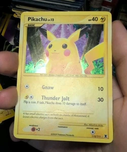 Pokémon Pikachu TCG Secret Rare Holo Card 112/111 Rising Rivals Series - Picture 1 of 3