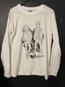 Tokyo Revengers White Promo Long Sleeve T-Shirt Sz L Japanese manga anime - Bild 1 von 4