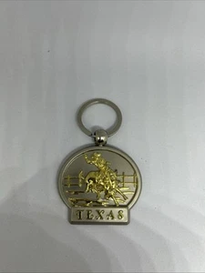 Schlüsselanhänger Texas Metallic Rodeo Bronco Reiten Souvenir - Bild 1 von 2