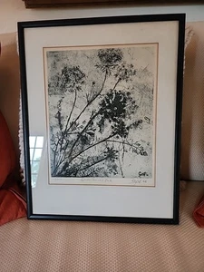 1966 Ruth Cyril "Queen Anne's Lace" Firmado Edición Limitada Impresión Enmarcada #159/250 - Imagen 1 de 12