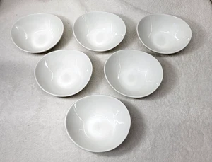 6 cuencos ovalados blancos Teocera con forma de barco para salsa o postres - Imagen 1 de 8