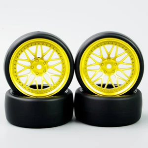 4Pcs Flat Racing 12mm Hex Drift Tires Wheel Rim For HSP HPI RC 1:10 On Road Car - Picture 1 of 6