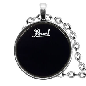 Pearl Black Drum Head Necklace Key Ring Cufflinks Ring Earrings Tie Clip Jewelry