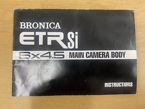 Manuel d'instructions pour l'appareil photo Bronica ETRSi 6x4,5