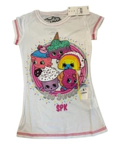 Girls Shopkins T-Shirt White Size S 6-6X - Picture 1 of 1