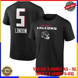 HOT Atlanta Drake London #5 Falcons Team Super Bowl Player Name & Number T-Shirt