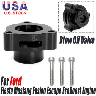 Adaptador de válvula de soplado negro para Ford Fiesta ST Mustang EcoBoost Fusion Escape Foto 1 de 4