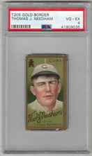 1911 T205 Gold Border TOM NEEDHAM Psa 4  Chicago Cubs  Piedmontl back