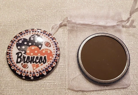 Pocket Purse Mirror Denver Broncos Cover