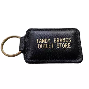 TANDY Marken Outlet Store Schlüsselanhänger Puffy Leder Typ Vintage 3,5"x1,5" Computer - Bild 1 von 9