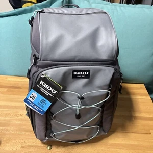 Igloo 30-Can MaxCold Voyager Cooler Backpack -Gray-Brand New - Picture 1 of 8