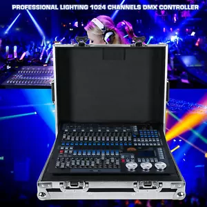 DMX512-Konsole 1024 Kanäle Lichtmischpult Dimmer Disco Party Show mit Flightcase - Bild 1 von 30