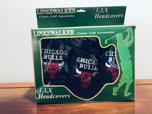 Juego de 3 cubiertas para cabeza de palos de golf Chicago Bulls NBA 1, 3, X - con licencia - Imagen 1 de 8