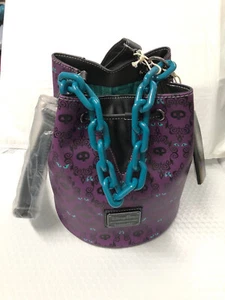 Bolso Bandolera Disney Loungefly Haunted Mansion BRILLANTE Papel Pintado Púrpura Nuevo con Etiquetas - Imagen 1 de 4