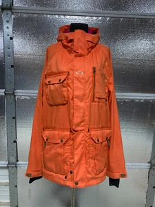 Oakley Snowboard Jacket - Mens M (Loose) - Orange - Ski Winter Coat - Shell - Picture 1 of 12