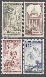 CZECHOSLOVAKIA 1956 **MNH SC#740/43 set, Czechoslovakian spas. - Imagen 1 de 1