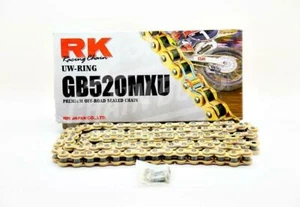 RK Chains 520 x 120 Links MXU Series Xring Sealed Gold Drive Chain - Picture 1 of 1
