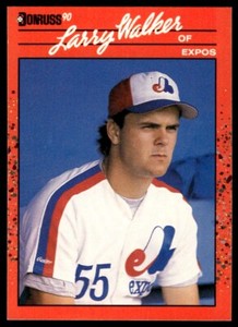 1990 Donruss Baseball Larry Walker RC Montreal Expos #578