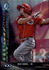 2017 Bowman Chrome Scouts Top 100 REFRACTOR #BTP13 Nick Senzel REDS