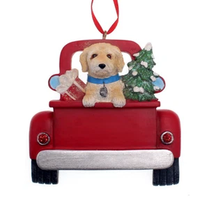 Labradoodle Truck tree Ornament - Picture 1 of 2