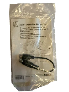 Dell Portable Computer Composite TV Out Adapter Cable NEW SEALED Rev:A02 - Afbeelding 1 van 1