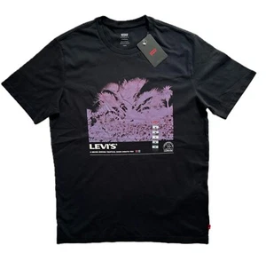 LEVI'S Womens Standard Fit Graphic T-Shirt Top Black 100% Cotton *NEW FOR 2024* - Picture 1 of 5