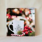 Decorative Tile 4" x 4" Coaster Christmas Decoration All I Want For Christmas