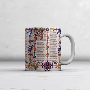Dante Alighieri Illumination: The Divine Comedy. Illuminated Manuscript. Art Mug - Picture 1 of 2
