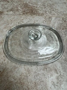 CorningWare French White 1.5 Quart Oval Casserole Pyrex Glass Lid - New - Picture 1 of 5