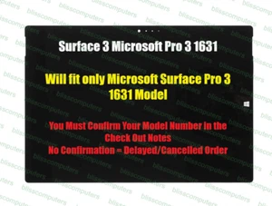 Microsoft Surface Pro 3 1631 V1.1 LTL120QL01 LCD Touch Screen Digitizer Assembly - Picture 1 of 6