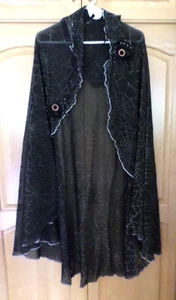 Spinnenkönigin Erwachsene Halloween Kostüm Größe Medium (10-12) mit Umhang & zusätzlichen Spinnen - Bild 1 von 6