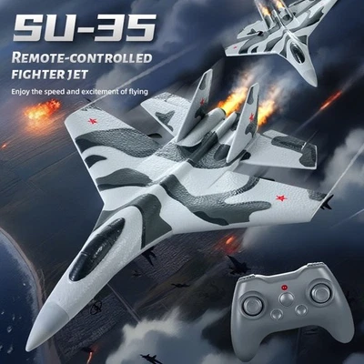 RC Foam SU35 Plane 2.4G 3CH Glider Remote Control Fighter 6-Axis Gyro Stunt Toy - Image 1 of 4