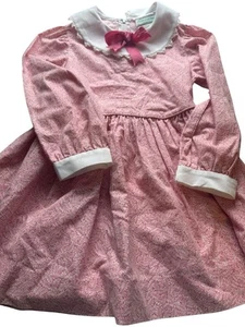 Rare Editions Little Girls' Floral Dress with bow Pink & white 6 - Picture 1 of 5