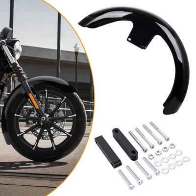 FIASRAC 21 Inch Wheels Wrap Front Mudguard For Harley Touring Electra Road Street Gli...