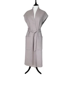 ZARA .. Beige Wool Blend Sleeveless Belted Midi Coat Size Eur XS - Picture 1 of 7